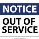 notice out of service sign printable